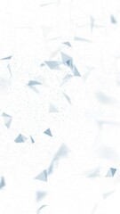 Wall Mural - artistic triangle shapes and dots animation on vertical white background.