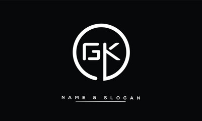GK, KG, G, K Abstract Letters Logo Monogram