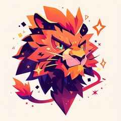 Wall Mural - Dynamic Lion Illustration to Inspire Your T-Shirt Design