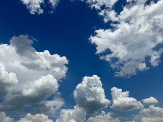 Poster - Clouds in the blue sky, amazing heaven cloudscape