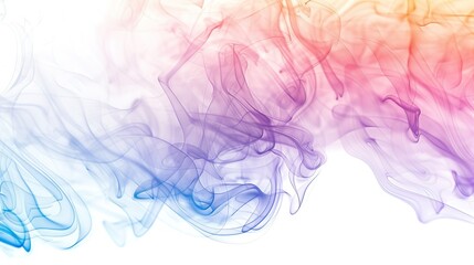 Poster - colorful smoke on white