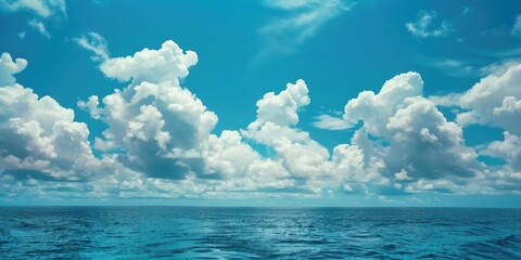 Wall Mural - the sky is blue and cloudy