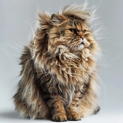 Poster - persian cat on white