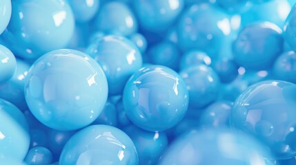 Wall Mural - a bunch of blue spheres are shown in a close up