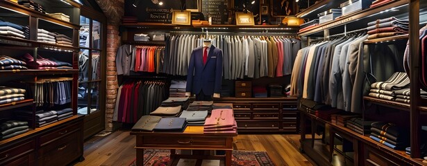 Stylish Men's Clothing Store.
Trendy Men's Fashion Display.
Men's Apparel in Boutique