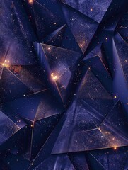 Wall Mural - A blue and purple image with a lot of stars and triangles