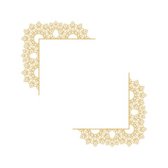 Wall Mural - Mandala Wedding Ornament Gold Vector Design