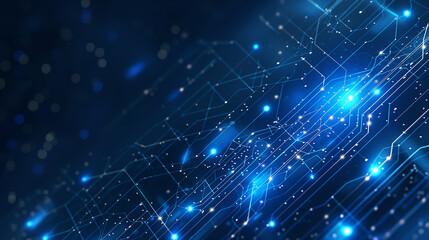 Modern abstract blue technology background. Suit for banner, brochure, flyer, poster, website, landing page and more