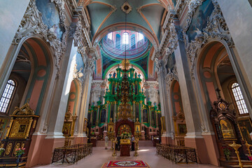 Canvas Print - Interior of Orthodox Church of the Holy Spirit in Vilnius, Lithuania