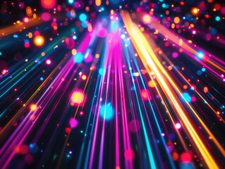 Wall Mural - A colorful, abstract image of light and color