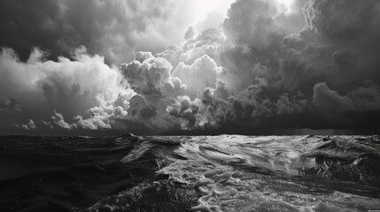Wall Mural - the sky is dark and cloudy