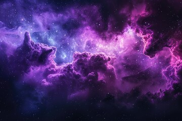 Wall Mural - a purple and blue sky with many stars