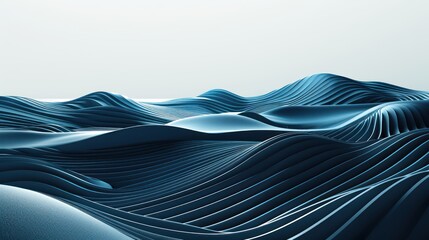 Wall Mural - Craft a visually dynamic photo of a minimalist and modern future abstract wavy geometric background, ideal for enhancing digital presentations. 