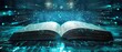 © Seksan - Modern digital learning book with illuminated pages, designed in a futuristic style