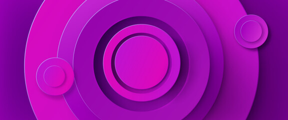 Wall Mural - circular cut paper layers background. realistic 3d vector geometric radial cutout cardboard backdrop