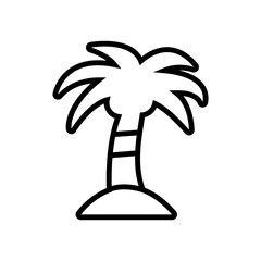 Fototapete - Palm Tree Icon Ideal for Tropical and Vacation Illustrations