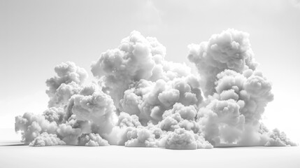 Wall Mural - the image is of a large cloud of white smoke, which gives off a feeling of chaos