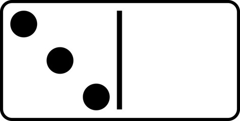 Dominoes. Domino Tiles Game. Domino of 28 tiles line icon set. White pieces with black dots. Vector illustrations