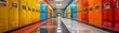 © AbsoluteAI - The intricate hallway decor and personal touches adorning student lockers, emphasizing the creativity and organization that reflect back-to-school excitement