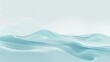 © Yusif - A minimalist wave shape in soft aqua, reminiscent of the ocean, undulates with a sense of harmony across a soothing blank background.