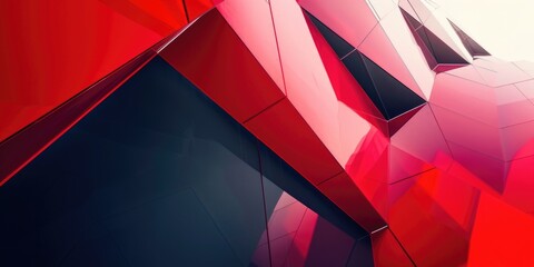 Wall Mural - A red and black abstract design with a white background