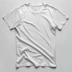 Wall Mural - Plain White T-Shirt Mockup Photo