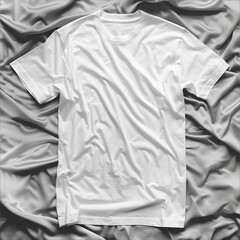 Wall Mural - Plain White T-Shirt Mockup Photo