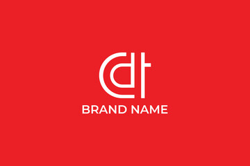 Canvas Print - letter CD lineart business logo, letter CD modern corporate logo, letter CD lineart finance logo