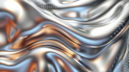 Poster - Abstract metallic background, two hues. Generative AI.