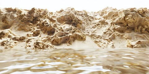 Wall Mural - a rocky beach with a body of water in the foreground