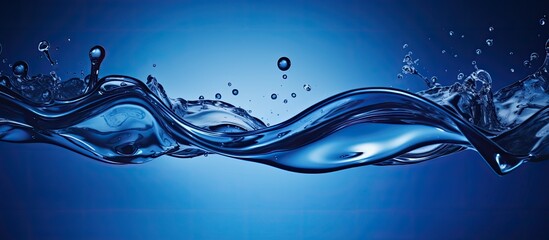 Wall Mural - a photography image with a background concept featuring a blurry deep blue and black color pattern c