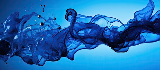 Wall Mural - a photography image with a background concept featuring a blurry deep blue and black color pattern c