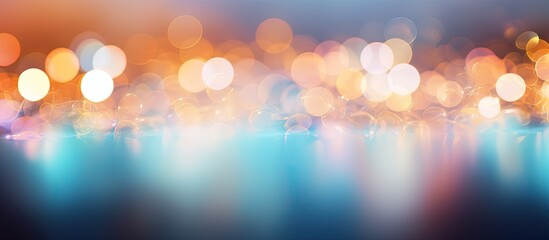 An abstract background with bokeh lighting and ample copy space