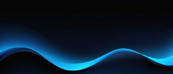 Wall Mural - abstract blue black flowing background illustration