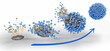 © Science RF - Soap molecules capturing dirt within micelles, illustration