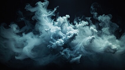 Abstract clouds and smoke on black background

