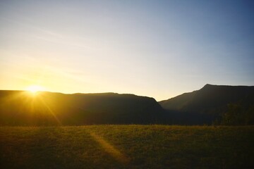 Canvas Print - Sunrise picture of Mt Suswa Kenya