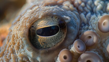 Mesmerizing Close-up of the Octopus Eye in Gallipoli, Turkey