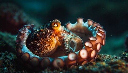 Enchanting Underwater Realm: The Coconut Octopus of Tulamben, Bali