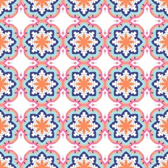 seamless pattern with an abstract flower design on it photo