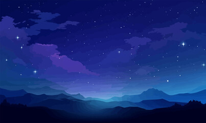 Wall Mural - starry sky with milky way vector simple 3d smooth isolated illustration