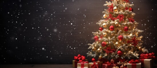 Aufkleber - Xmas background with Christmas tree. copy space available