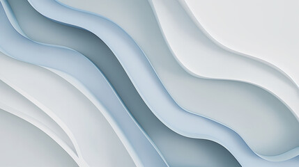 Poster - Blue and white abstract waves background with flowing lines, abstract design concept.  Background with copy space