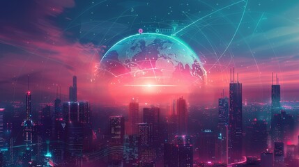 Technology World Illustration