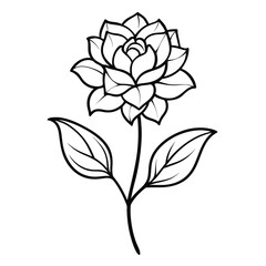 Wall Mural - Hand drawn line flowers vector design