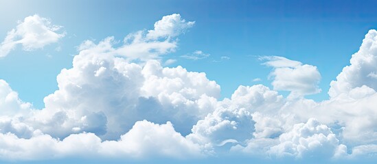 Fototapete - Copy space image of a background featuring blue sky and clouds