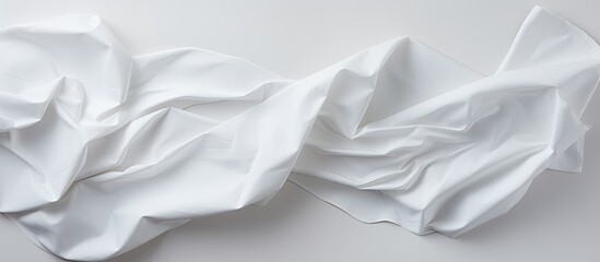 Poster - Copy space image of a crumpled white paper with a smooth texture
