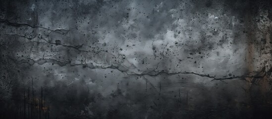 Poster - Black grunge background with scratched texture Copy space image