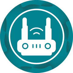 Sticker - Router Vector Icon