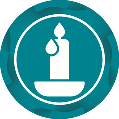 Canvas Print - Emergency candle Vector Icon